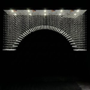 Lustre Arco de Cristal K9 Castanhas 14mm 80cm x 12m